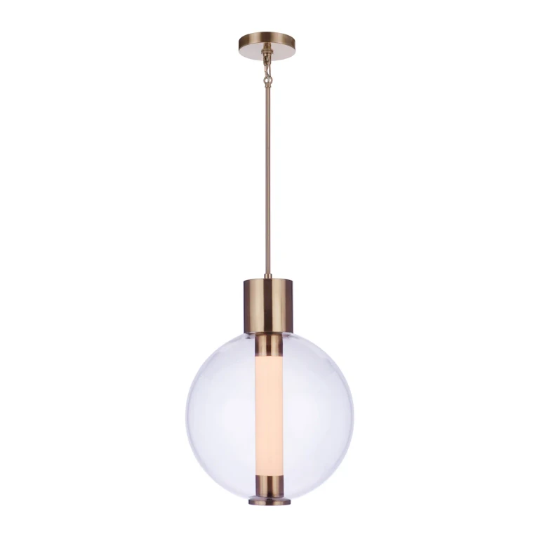 Satin Brass LED Pendant from the Watson Collection