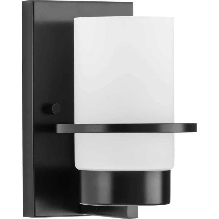 Matte Black One Light Vanity from the Reiss Collection