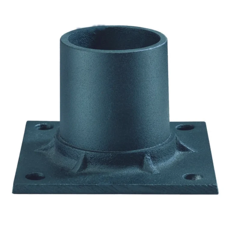 Matte Black Pier Mount For 3-in Posts from the Lamp Post Accessories Collection