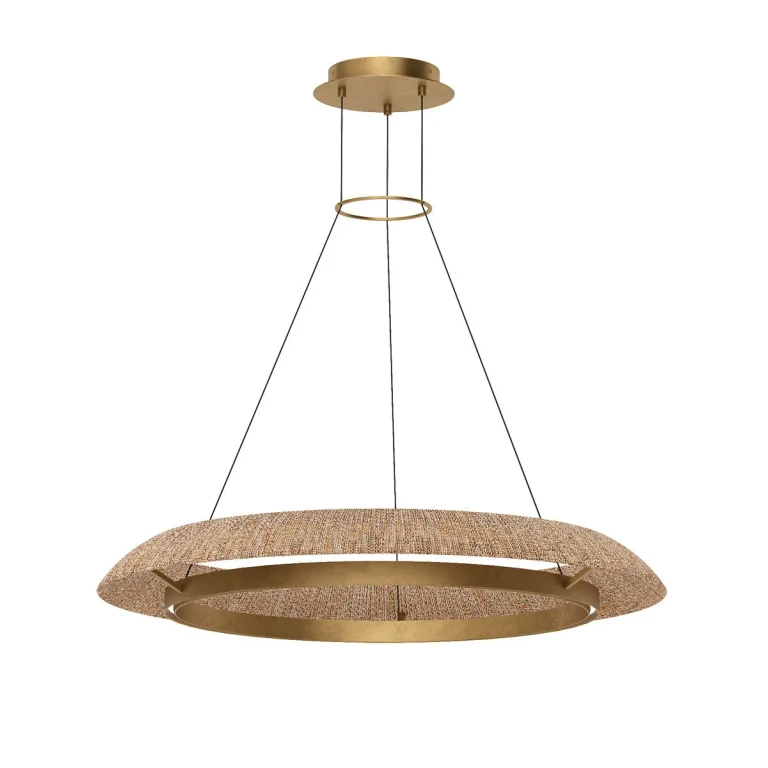 Hand Rubbed Antique Brass LED Chandelier from the Noa Collection