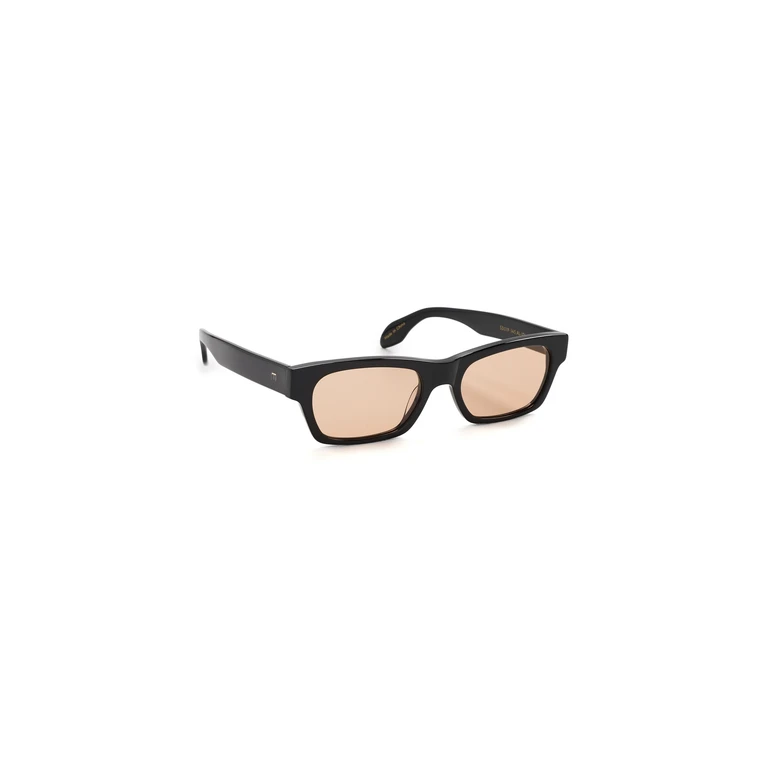 Elisa Johnson Alix Sunglasses Gloss Black Amber Lens One Size