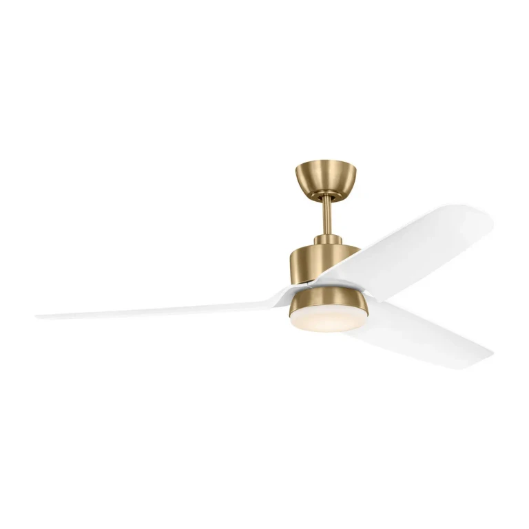 Satin Brass 56" Ceiling Fan from the Colgin 56 LED Collection