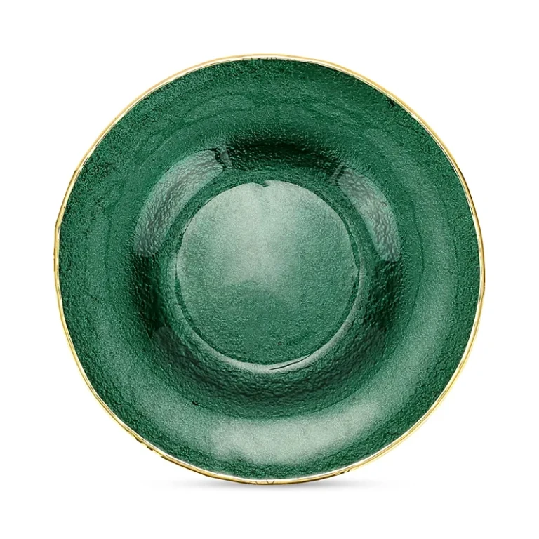 Vietri Metallic Glass Salad Plate