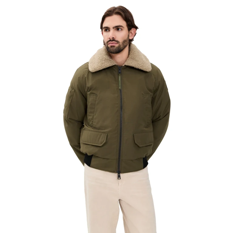 캐나다구스 칠리왁 에비에이터 봄버 밀리터리 그린 XXL