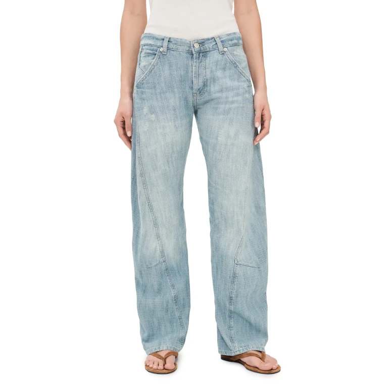 Free People Highland Low Rise Bowed Jeans Art School 31