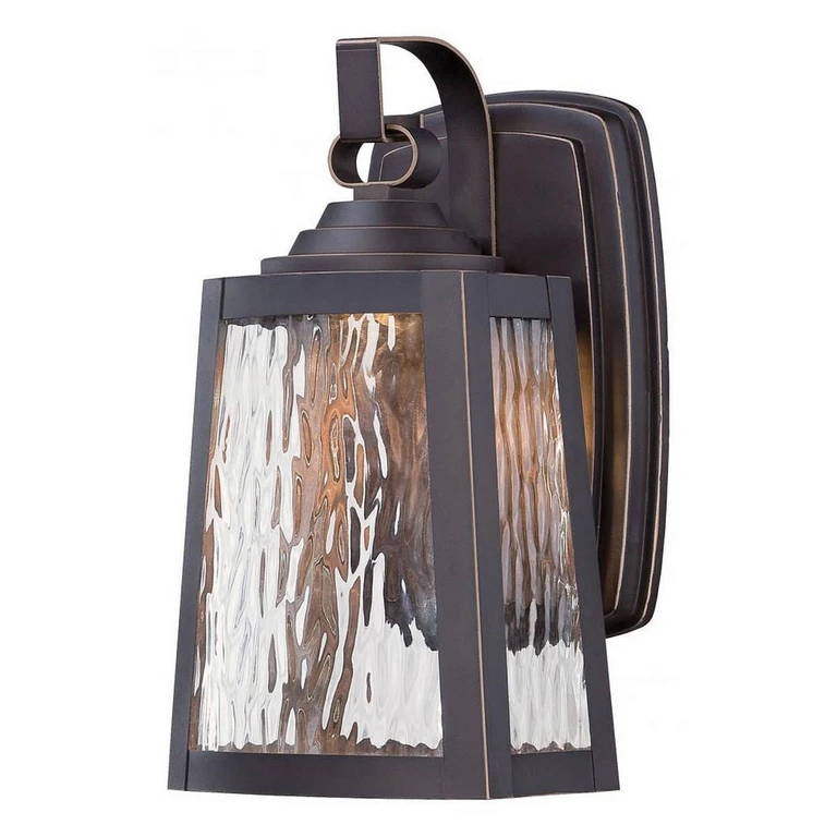Talera 11" Outdoor Wall Light in Oil Rubbed Bronze with Gold Highlights