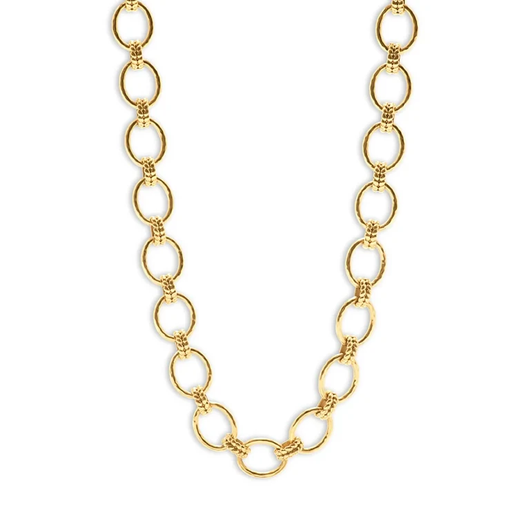 Capucine De Wulf Cleopatra Grande Hammered Link Necklace, 18