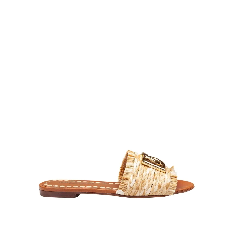 Sandales en raphia Dolce & Gabbana pour femme, taille 37