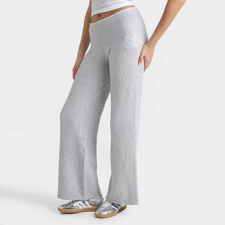 Juicy Couture Women's Knit Wide-Leg Pants in Ash Grey Size: XS