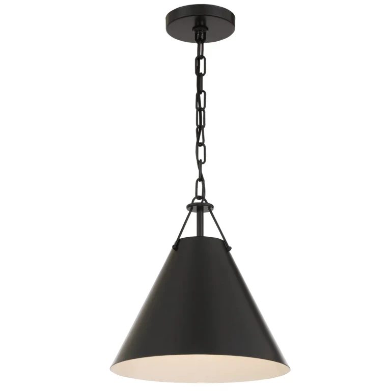 Crystorama Xavier Pendant Light in Matte Black