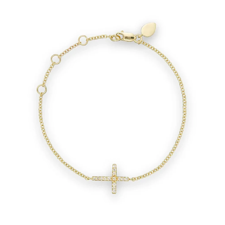 Meira T 14K Yellow Gold Cross Bracelet