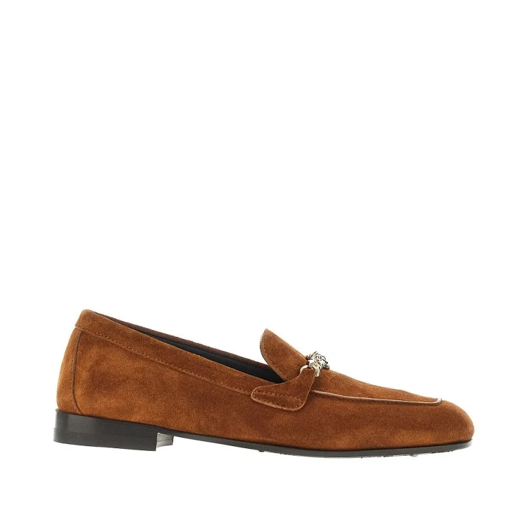 VERSACE 'Medusa' suede leather loafers Woman 36
