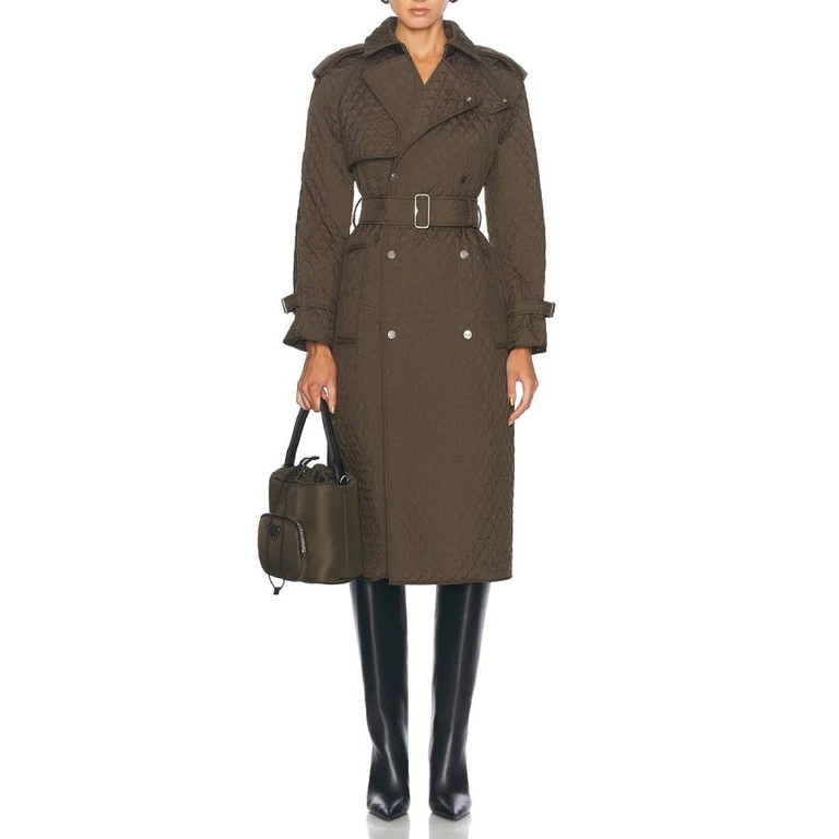 Burberry Long Quilted Trench Coat