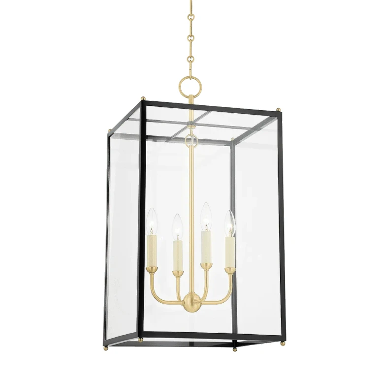 Aged Brass Four Light Lantern from the Chaselton Collection