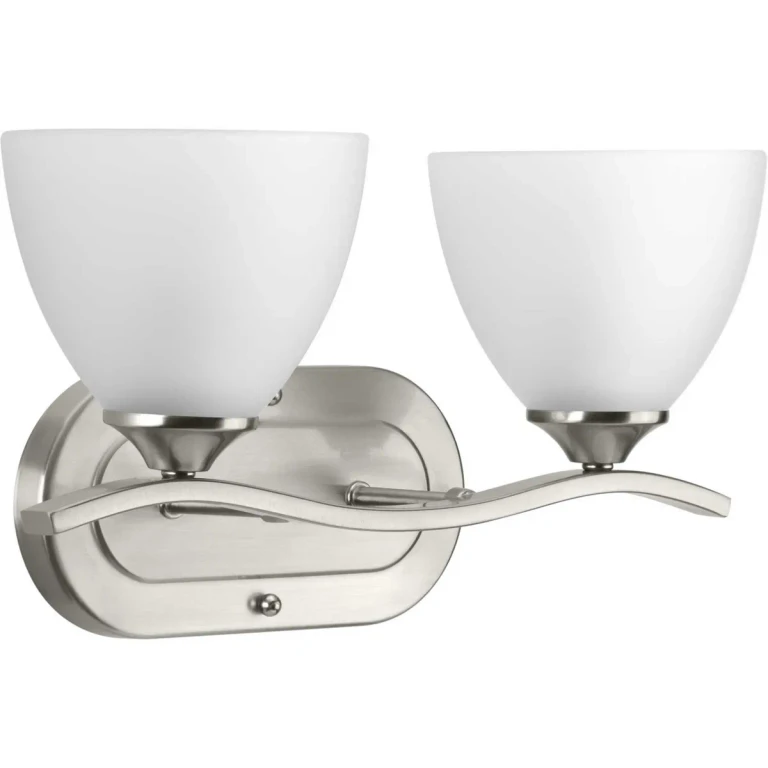 Brushed Nickel Two Light Bath Bracket from the Laird Collection