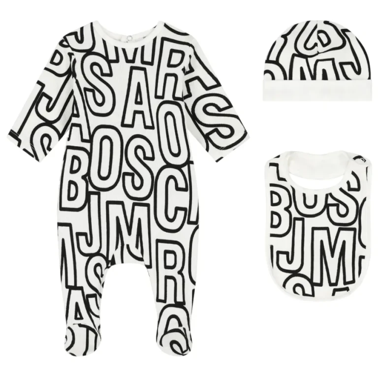 Little Marc Jacobs Logo-Print Babygrow Set