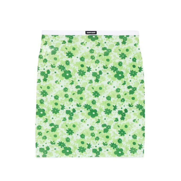Miu Miu Floral Print Skirt