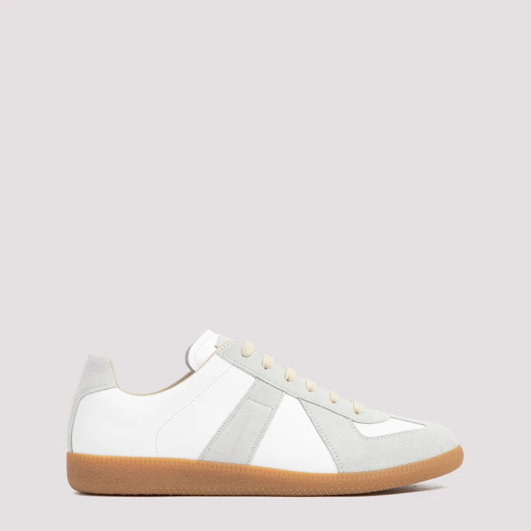 Maison Margiela Replica Sneakers White Calf Leather - Men