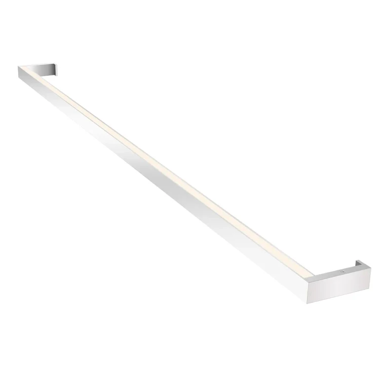 Thin-Line 2-Light 1" Bathroom Vanity Light in Bright Satin Aluminum