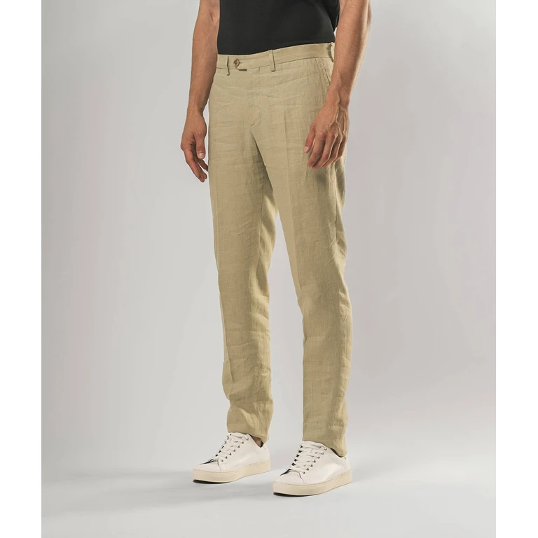 Larusmiani Canapa Trousers Formentera Beige No Pinces - Men