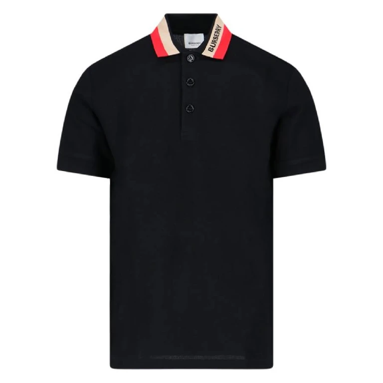 Burberry Edney Stripe Collar Cotton Polo Shirt