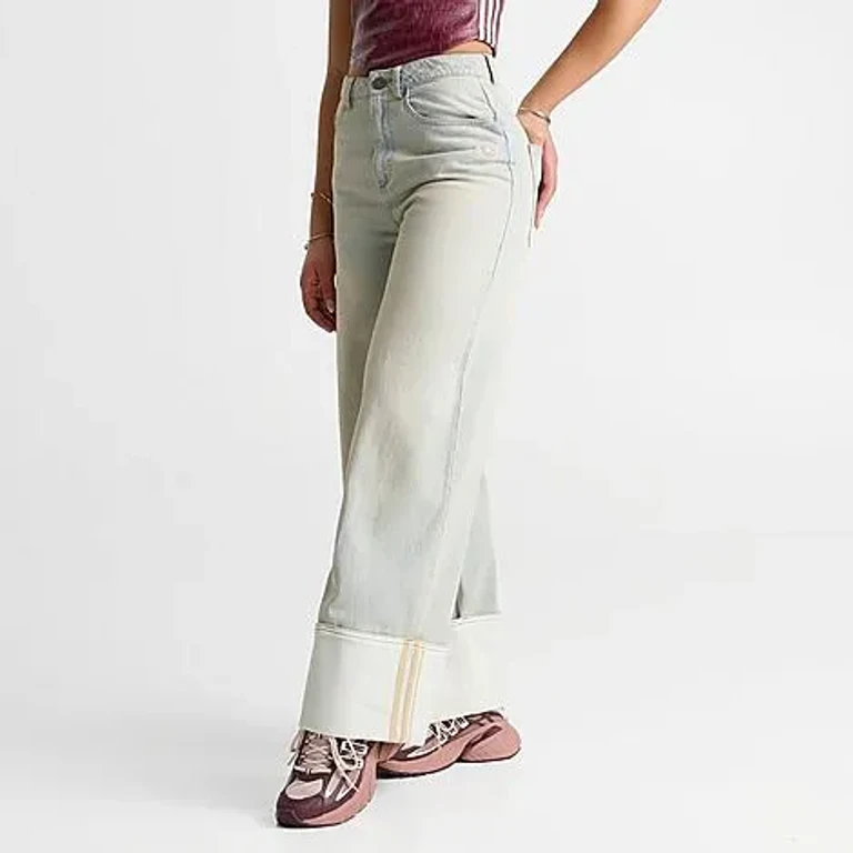 Women's Originals Vintage Wide-Leg Jeans in Light Denim/Off White Size: 24