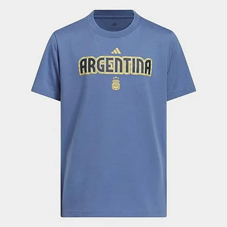 adidas Big Kids FIFA World Cup 26 Argentina T-Shirt in Crew Blue Size: XS