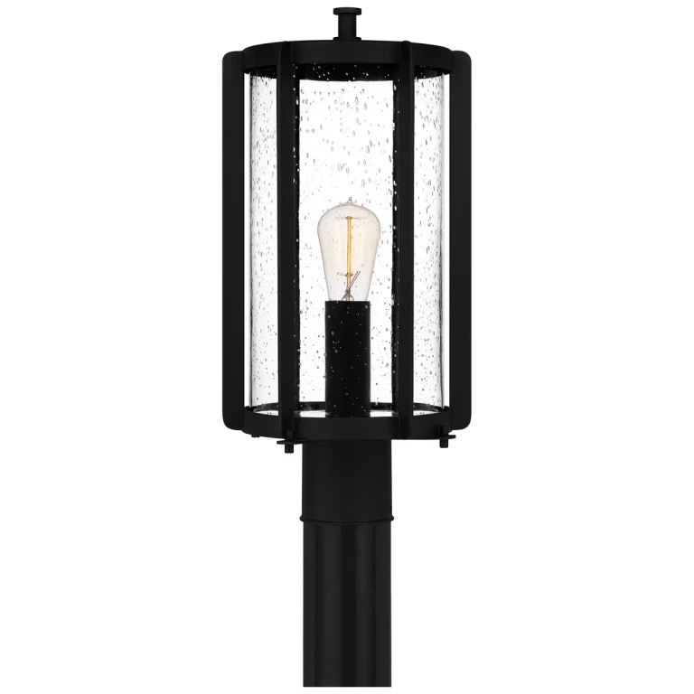 Earth Black One Light Outdoor Post Mount from the Hazel Collection
