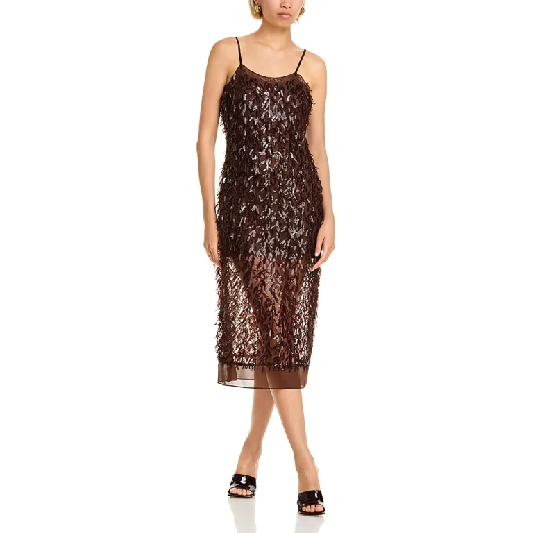 3.1 Phillip Lim Sequin Mesh Slip Dress