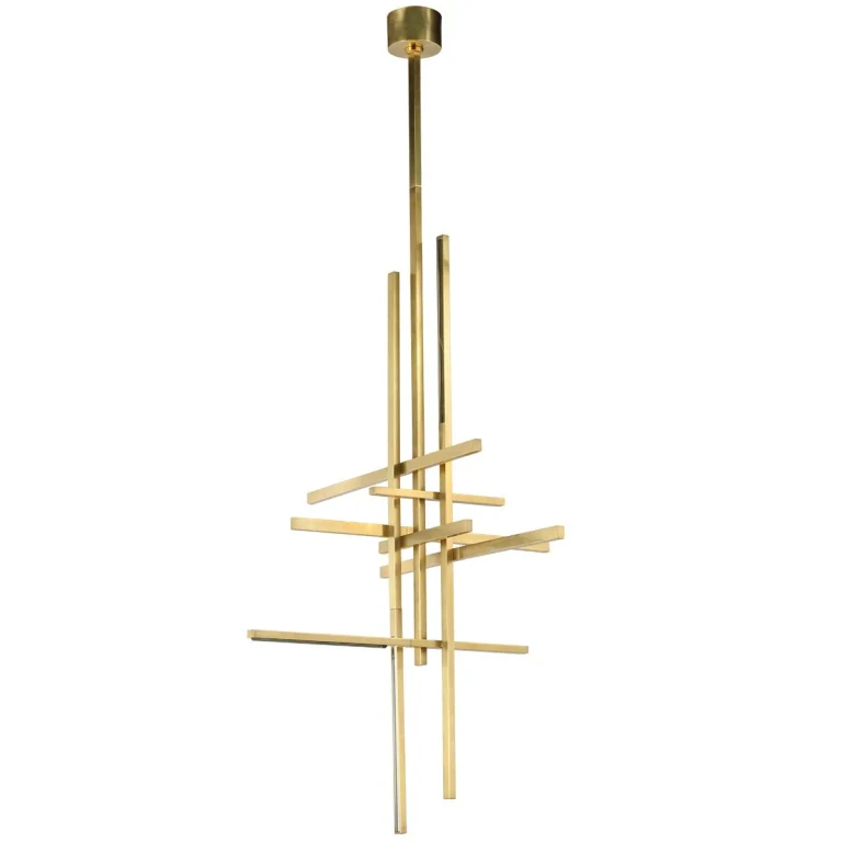 Hand Rubbed Antique Brass LED Pendant from the Cityscape Collection