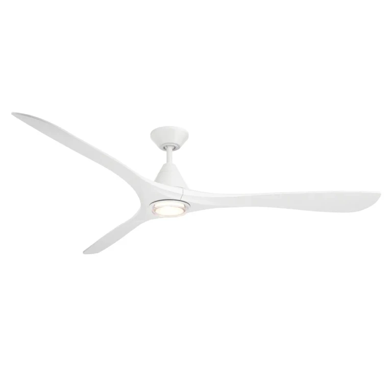 Matte White 72" Ceiling Fan from the Carve Collection