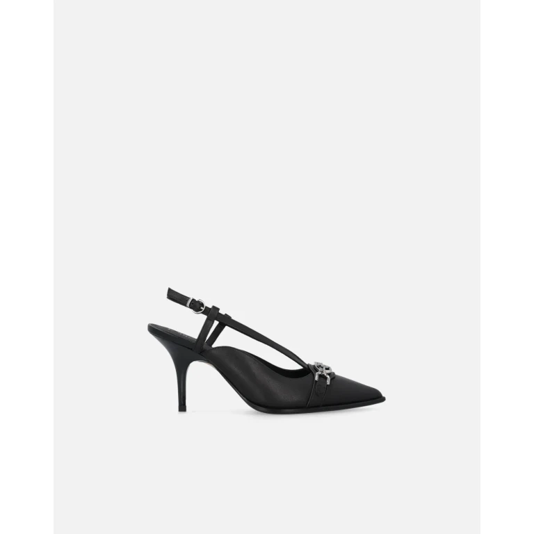 Pinko Escarpins en cuir nappa à talon aiguille avec sangle cheville