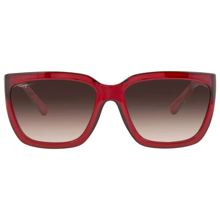 Salvatore Ferragamo Grey Rectangular Ladies Sunglasses SF1018S 655 5917