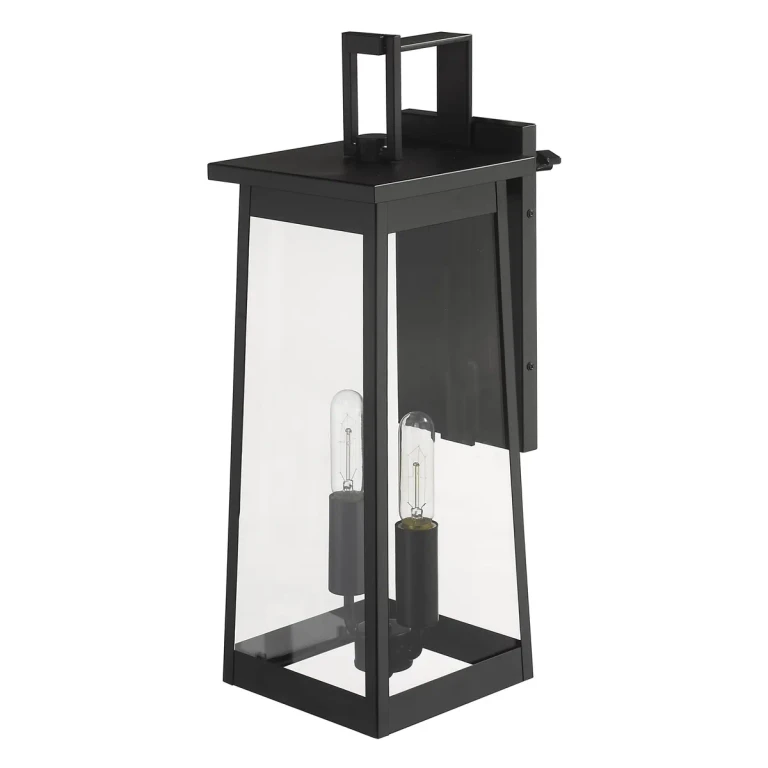 Matte Black Two Light Wall Sconce from the Alden Collection