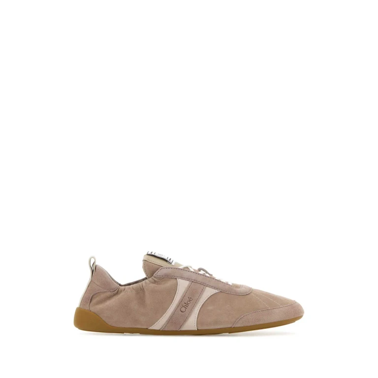 Chloé Cappuccino Suede Chloã¨ Kick Sneakers