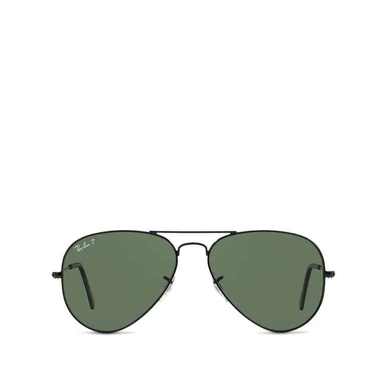 Ray-Ban Polarized Brow Bar Aviator Sunglasses, 62mm