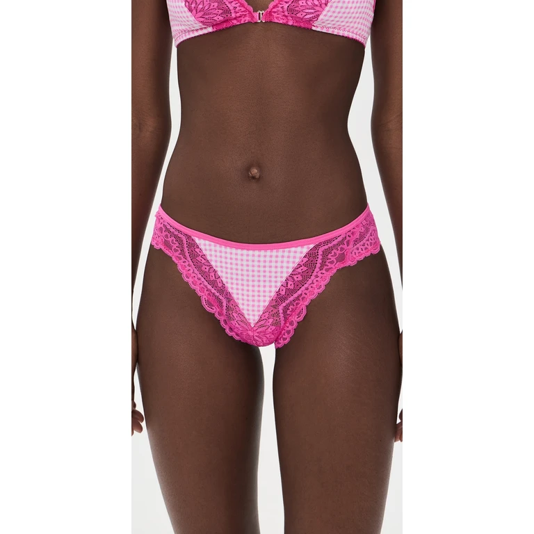 MUCCI Amara Thong Strawberry Gingham XL