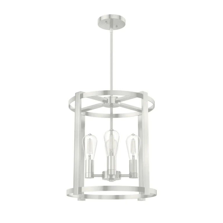 Brushed Nickel Four Light Chandelier from the Astwood Collection