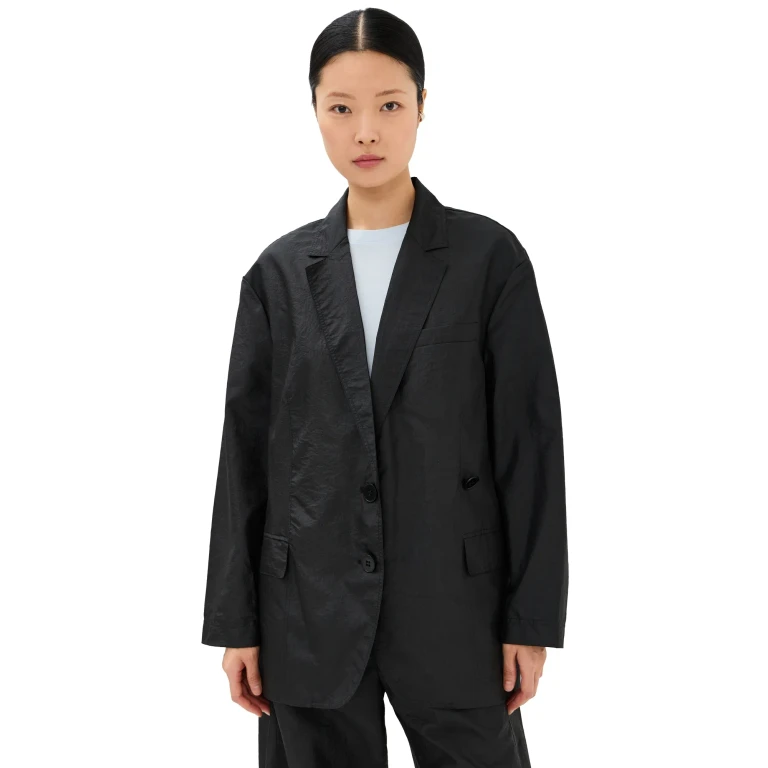 Tibi Crispy Nylon Liam Blazer Black S