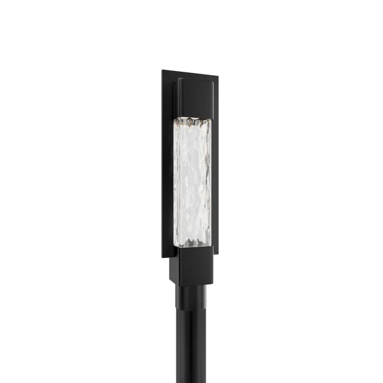 Black LED Outdoor Post Mount from the Mist Collection