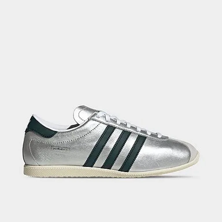 adidas Women's Originals Paris Casual Shoes in Silver Metallic/Aurora Ivy/Cream White Size: 5.0
