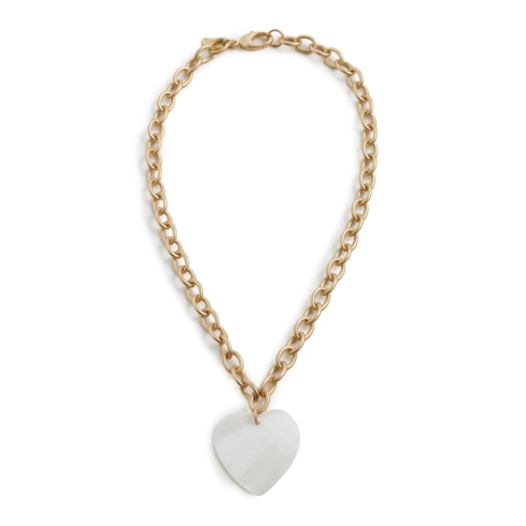 Logan Tay Jumbo Mother of Pearl Necklace Gold One Size