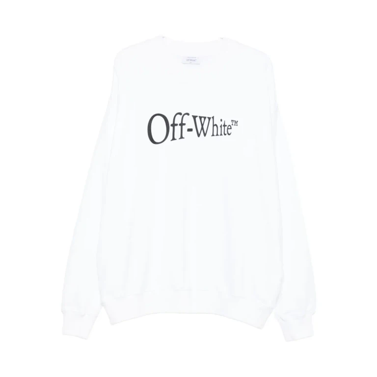 Off-White Off White White Long-sleeved Crewneck Sweatshirt With Logo
