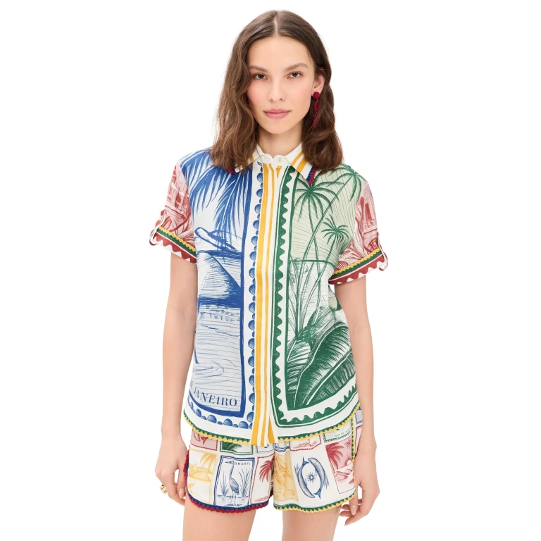 FARM Rio Brasil Vintage Off-White Shirt Brasil Vintage Off-White L
