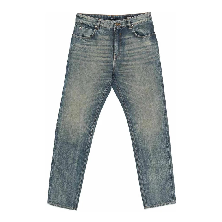 Balmain ロゴパッチ ジーンズ