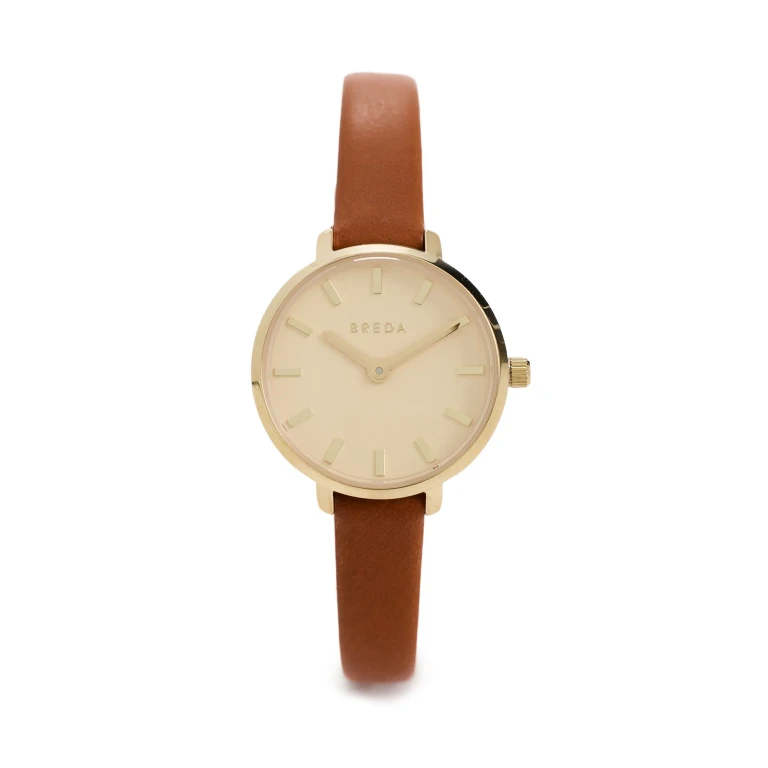 Beverly Leather Watch Gold/Brown One Size