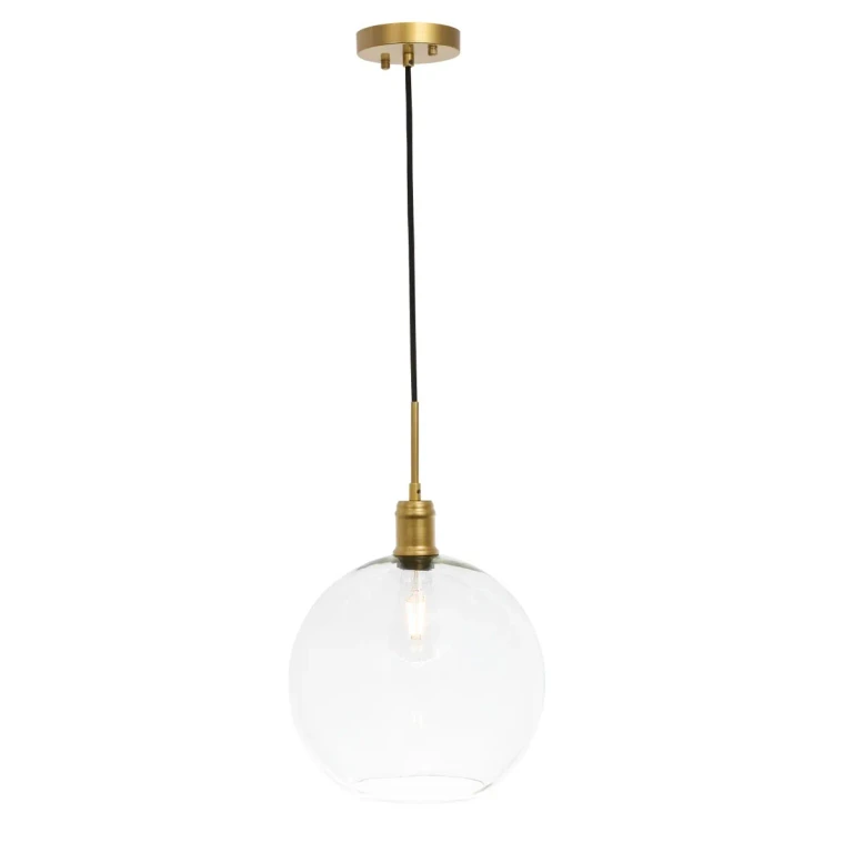 Brass One Light Pendant from the Emett Collection