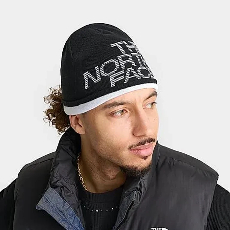 Highline Reversible Beanie Hat in Black