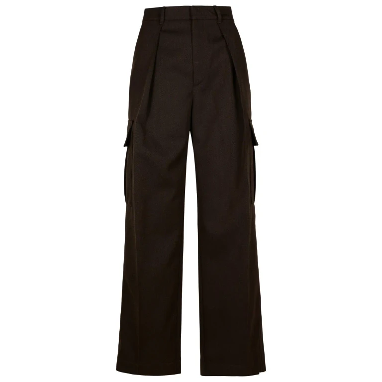 Burberry Brown Wool Cargo Pants