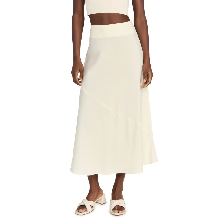 Apiece Apart Ami Slip Skirt Cream 8